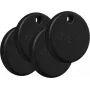 Chipolo POP Tracking Tag 4er-Pack Schwarz - Bluetooth-Schlüsselfinder, kompatibel mit Apple Wo ist?, austauschbare Batterie, IPX5 wasserabweisend, 60 m Reichweite, 120 dB Klingelton