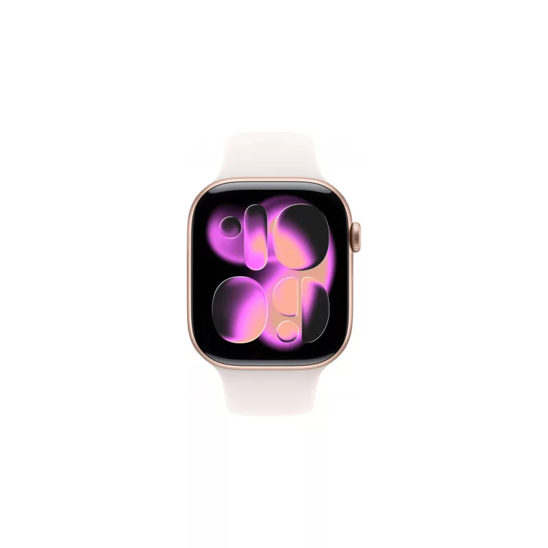 Apple Watch Series 11 GPS 42mm Roségold Aluminiumgehäuse mit Light Blush Sportarmband S/M, MEU04ET/A