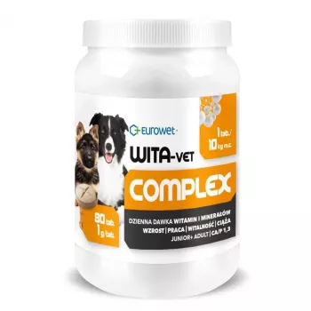 EWE EUROWET Wita-Vet Complex - Vitamin- und Mineralstoffergänzung für Hunde - 80 Tabletten