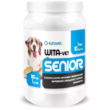 EWE EUROWET Wita-Vet Senior - Nahrungsergänzungsmittel für Seniorenhunde - 80 Tabletten