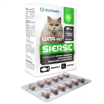 EWE EUROWET Wita-Vet Coat - Nahrungsergänzung für Katzen - 60 Tabletten