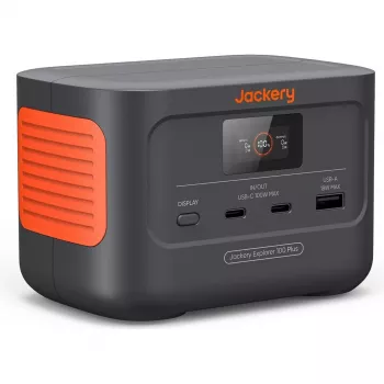Jackery Explorer 100 Plus Tragbare Powerstation 99,2 Wh LiFePO4 Schwarz Orange