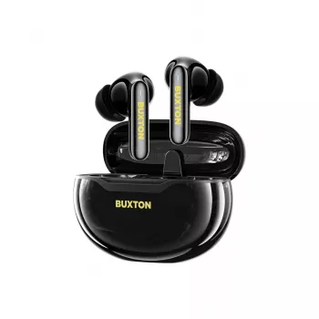 BXT Buxton BTW 7200 Black Tuya - True Wireless In-Ear Kopfhörer mit Ladecase, Schwarz, Bluetooth 5.2, IPX4, Touch-Steuerung, Tuya Smart App