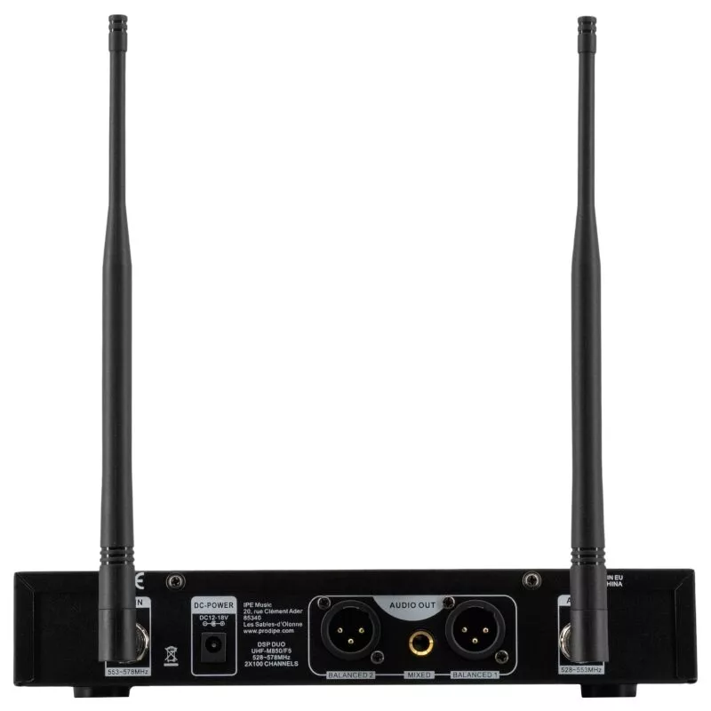 PDE Prodipe M850 DSP Duo UHF F5 - UHF Funkmikrofonsystem mit 2 Handmikrofonen