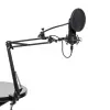 STAGG SUM45 Set - USB-Mikrofon-Set mit Mikrofon, Stativ, Spinnenhalterung, Popschutz und USB-Kabel