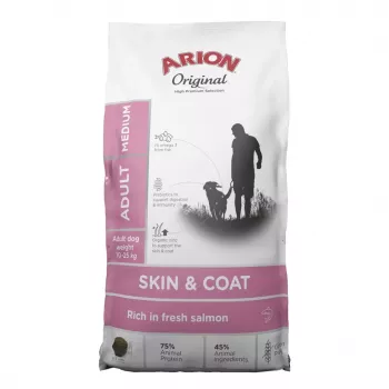 AIN ARION Original Skin & Coat Medium Salmon Trockenfutter für Hunde 12 kg