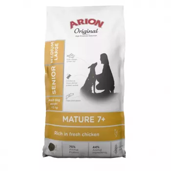 AIN ARION Original Senior Mature 7+ Medium & Large Chicken Mono Trockenfutter für Hunde 12kg