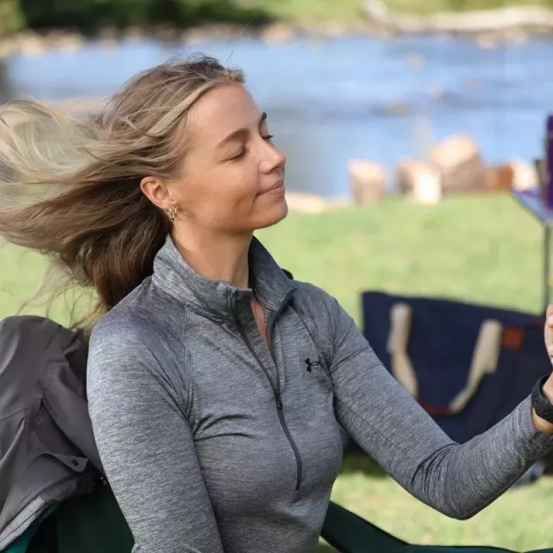 AEL Aecooly CamperPack 3-in-1 Tragbarer Verdunstungsluftkühler mit Ventilator, Luftbefeuchter und Nachtlicht - Grau