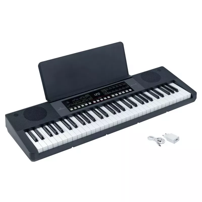 KYL Soundsation KeyLi-61 Keyboard - 61 anschlagdynamische Tasten, 300 Klänge, USB-MIDI, Schwarz