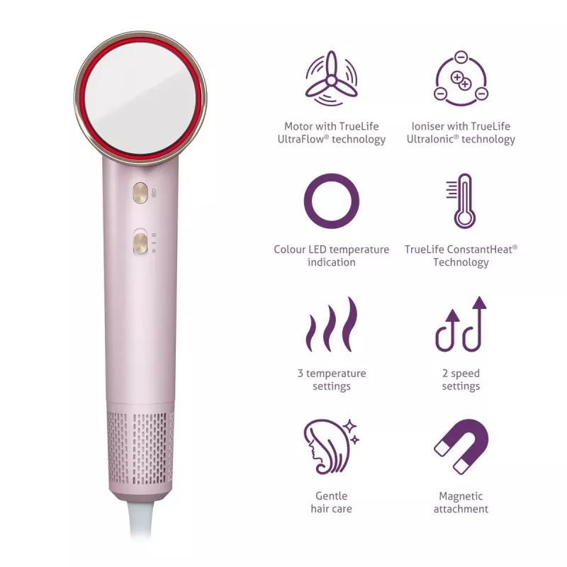 TLF TrueLife HairDryer D6 Haartrockner 1600 W Rose