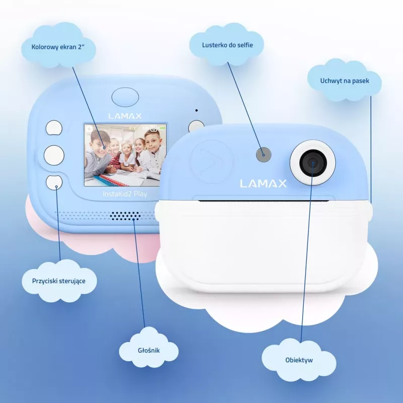LAMAX InstaKid2 Play Kinderkamera, Blau