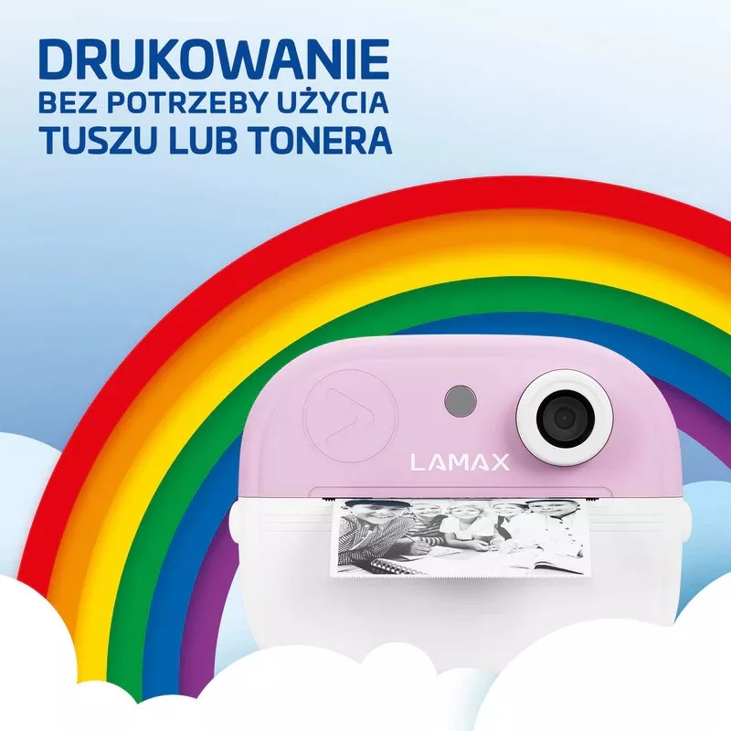 LAMAX InstaKid2 Play Kinder-Digitalkamera, Pink, 2,0 inch IPS-Display, Full-HD-Video, 48 Mpx Foto, microSD