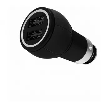 Azuri Auto-Ladegerät mit 2 USB-Anschlüssen Schwarz