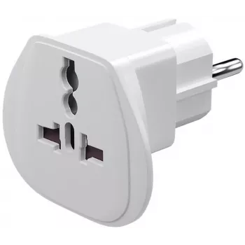 Goobay 94026 Reiseadapter UK, US, IT, CH auf EU, Weiß