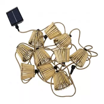 NewGarden OKINAWA Solar LED String Lights 8m 80 LEDs Warm White 3000K IP44