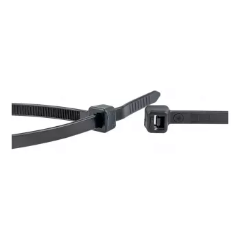 WKK Schwarzer UV-stabilisierter Kabelbinder 370x4,8mm 100 Stück
