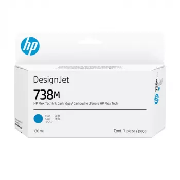 HP 738M 130 ml Cyan Original Ink Cartridge für DesignJet