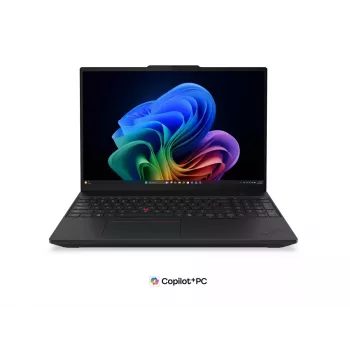 Lenovo ThinkPad T16 G5 Intel Laptop - 16 inch WUXGA IPS Anti-Glare, Intel Core Ultra 7 355, 32GB LPDDR5X, 512GB SSD, Intel Graphics, Windows 11 Pro, Wi-Fi 7, Bluetooth 5.4, Schwarz