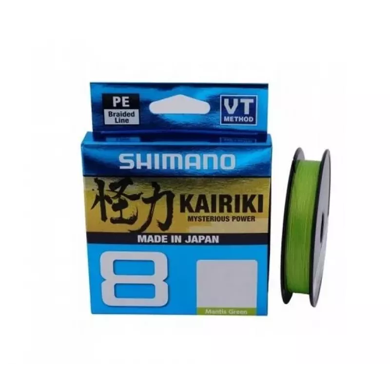 SHIMANO Kairiki 8 Geflochtene Angelschnur 0,060mm 150m 5,3kg Mantis Green