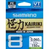 SHIMANO Kairiki 8 Geflochtene Angelschnur 0,060mm 150m 5,3kg Mantis Green