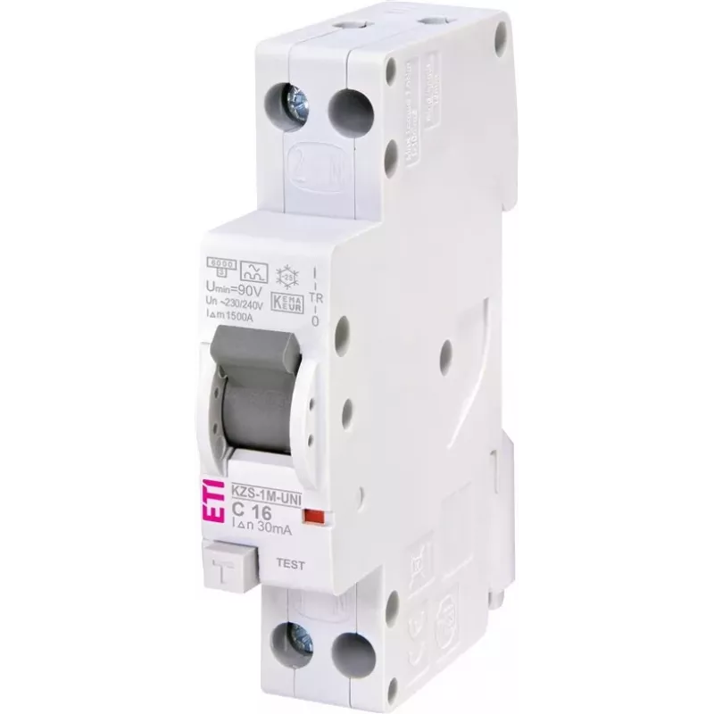 ETI KZS-1M-UNI RCBO 1P+N C16 30mA Typ A (002176034)