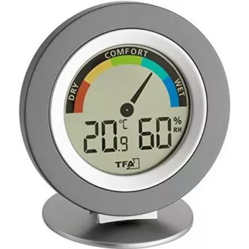TFA 30.5019 Thermo-Hygrometer COSY - Digitales Innen-Thermometer und Hygrometer mit Max/Min-Speicher, Komfortzonenanzeige, LCD-Display, Weiß