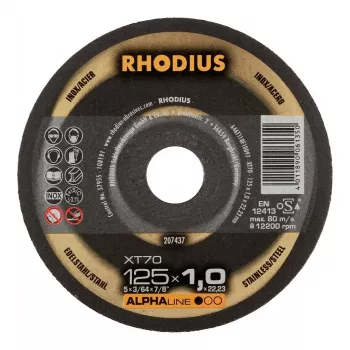 RHODIUS XT70 Trennscheibe 125x1,0x22,23 mm