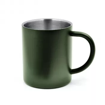 Basic Nature DeLuxe Doppelwandiger Edelstahl Thermo Becher 300 ml Silber