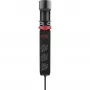 Olympia IOIO SL 3000 Black Table Edge Power Strip with 3 Schuko Outlets and 2 USB-A Ports, 1.5m Cable