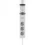 Olympia IOIO SL 3000 Tischkanten-Steckdosenleiste Weiß 3 Schuko-Steckdosen 2 USB-A 1,5m Kabel