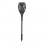 SYNERGY21 LED Flame Series Solar-Gartenleuchte mit Erdspieß - Schwarz