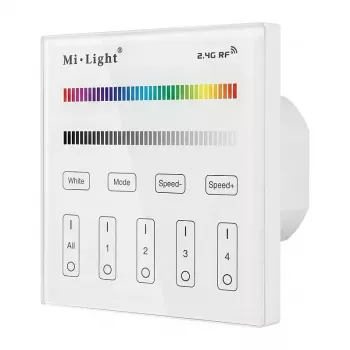 MIBOXER T3 LED-Fernbedienung Smart Panel RGB/RGB-W 4 Zonen Milight/Miboxer