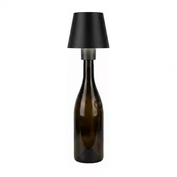 SYNERGY21 LED Tischleuchte mit wiederaufladbarem Akku für Flaschen - Outdoor IP54 - Touch-Dimmer - Anthrazit
