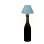 SYNERGY21 Synergy 21 LED Tischleuchte, wiederaufladbar, für Flaschen, Outdoor, IP54, Touch-Schalter, dimmbar, blau