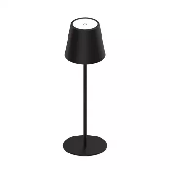SYNERGY21 Synergy 21 LED Tischleuchte, wiederaufladbar, Akku - Outdoor IP54 - Touch-Dimmer, dimmbar - Schwarz