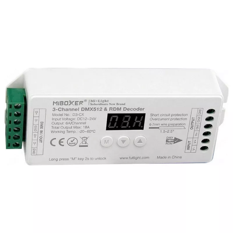 MIBOXER D3-CX LED DMX 3-Kanal RGB Controller DMX512