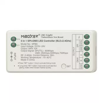 Miboxer SPIB5 Pixel LED Controller 5 in 1 SPI+DMX 2.4GHz+BLE