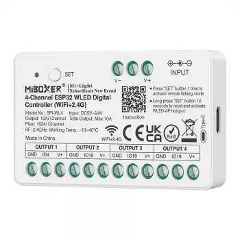 Synergy 21 Pixel LED Controller SPI-Series WLED (2.4GHz+WiFi) 4 Kanäle MiLight/MiBoxer (SPI-WL4)