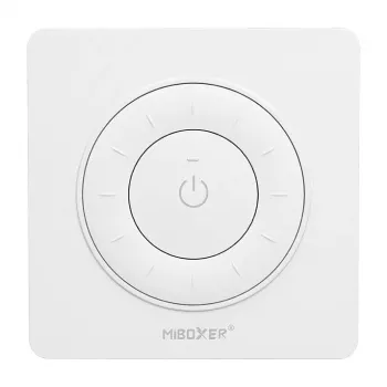 MIBOXER K3P-W 2.4GHz LED-Fernbedienung mit Drehrad, Dual White CCT, abgerundete Ecken, Weiß
