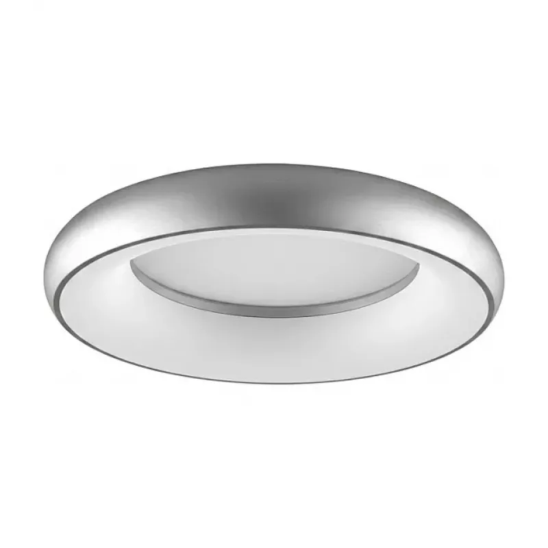 SYNERGY21 LED Runde Deckenleuchte Donut Warmweiß Silber 35W