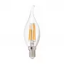 SYNERGY21 LED Retrofit E14 Kerze klar gebogene Spitze 4,5W Warmweiß dimmbar