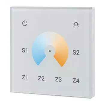 SYNERGY21 LED Controller EOS 05 Wanddimmer Dual White (CCT) Touch 4 Zonen
