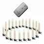SYNERGY21 LED Xmas Candles 24-teiliges Set mit Fernbedienung - Warmweiß, Flackereffekt, Timer, Dimmer, Clip-On für Weihnachtsbaum