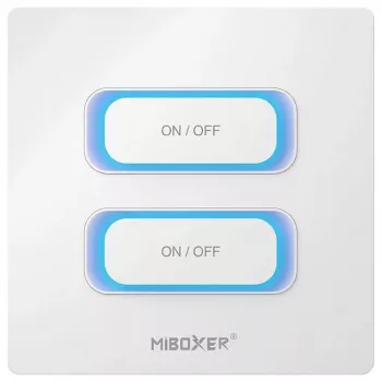 Synergy 21 LED-Fernbedienung 2-fach Smart Switch Zigbee 3.0 + 2,4 GHz Bewegungsmelder + Dimmen für Milight/Miboxer (Weiß) (ESZ2)