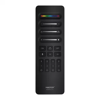Synergy 21 Pixel LED Fernbedienung SPI - Pixel 2.4GHz (RGB/RGB-W/RGB+CCT) 4 Zonen 4 Szenen *Milight/Miboxer* (Schwarz) (C10-B)