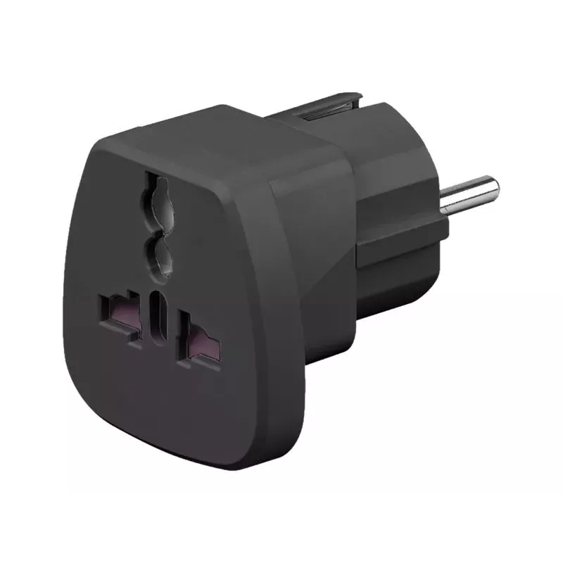 Goobay 94028 Reiseadapter Typ F Schuko Weiß