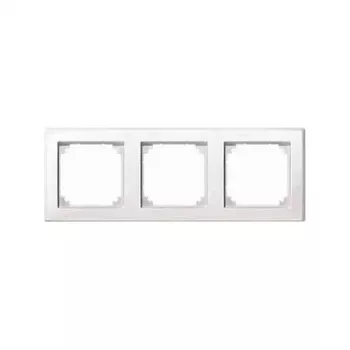 MERTEN 3-Gang Rahmenabdeckung Polarweiß 22,3 x 8,1 cm