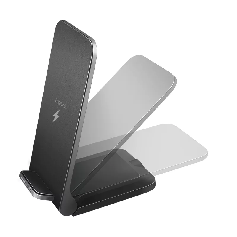 LogiLink Smartphone-Ständer & kabelloses Ladegerät Schwarz
