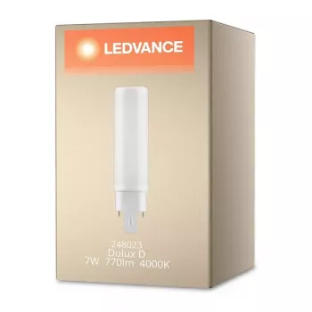 OSRAM DULUX D/E18 HF V 7W 840 G24Q-2 LED Retrofit Lampe, 770 lm, 4000K, Kaltweiß, G24q-2 Sockel, nicht dimmbar
