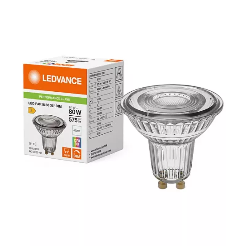 Osram LED PAR16 80 36° DIM P 6.1W 940 GU10 Dimmable LED-Reflektorlampe